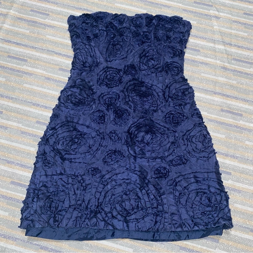 J.‎ Crew Collection Navy Strapless Mini Dress Size 4